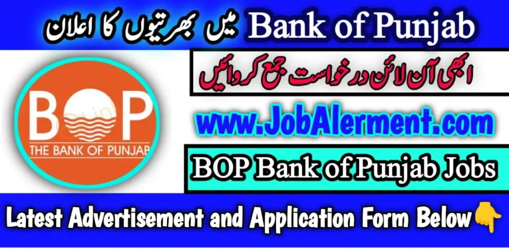 Bank of Punjab Jobs 2024 for Freshers