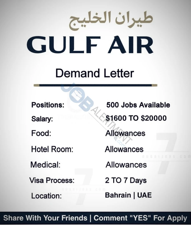 Gulf Air Jobs 2024 Latest Advertisement